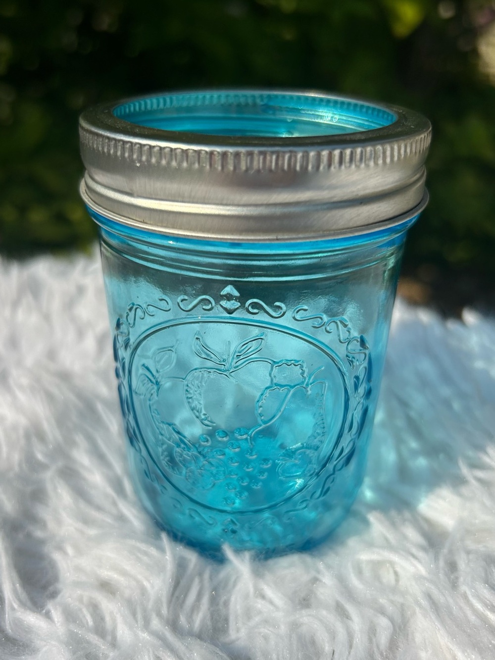 Ball Aqua Blue Regular Mouth Jelly Mason Jar Heritage Collection - Gently Used